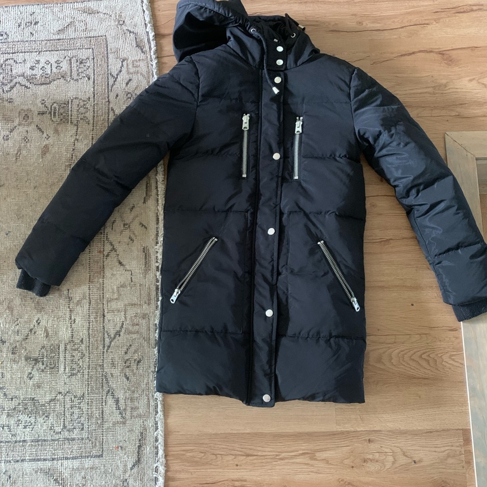 Topshop Hooded Genuine Down Parka